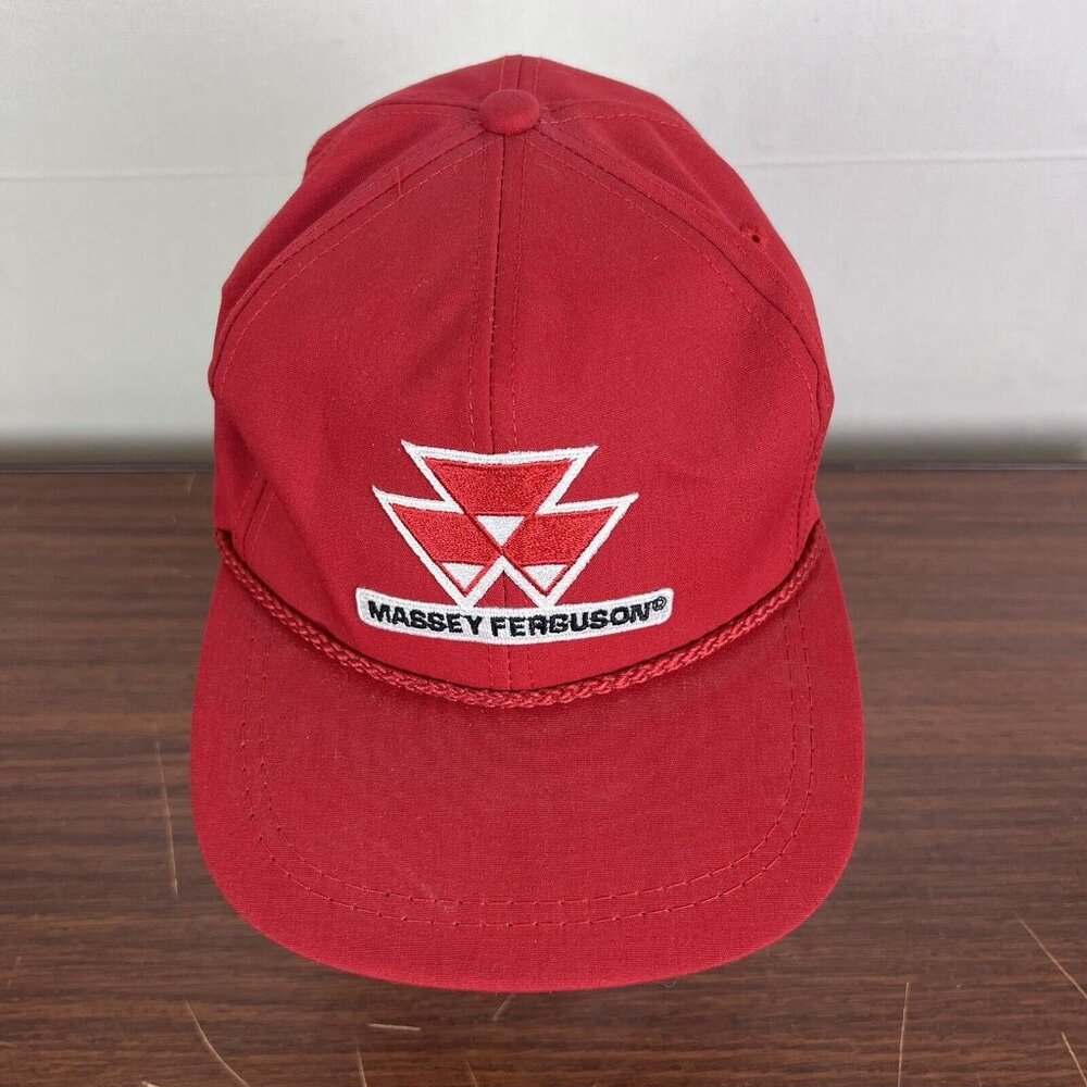 K-Products Massey Ferguson Tractor StrapBack Hat Farm Ag New Cord Embroidered - Picture 3 of 12